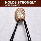 Indian Shelf 6 Lb- 3 Pieces Decorative Wood Adhesive Wall Hooks–Boho Peel and - Image 6