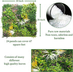 ODTORY Artificial Greenery Grass Wall Panels: 20"x 20" 24P UV-Anti Faux Ivy - Image 2