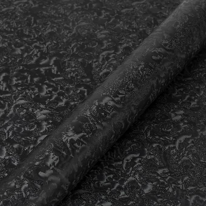 Abyssaly Black Textured Wallpaper Peel and Stick by Abyssaly