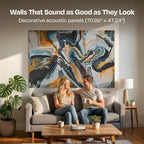 XL Acoustic Wall Panels 6-Pack Decorative Acoustic Panels High Density Sound - Image 2
