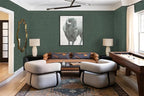 Guvana Grasscloth Peel and Stick Wallpaper Green/Gold Textured Contact Paper - Image 3