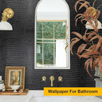 Fititem Black Peel and Stick Wallpaper 1180inL 17.3inW Black Contact Paper - Image 3