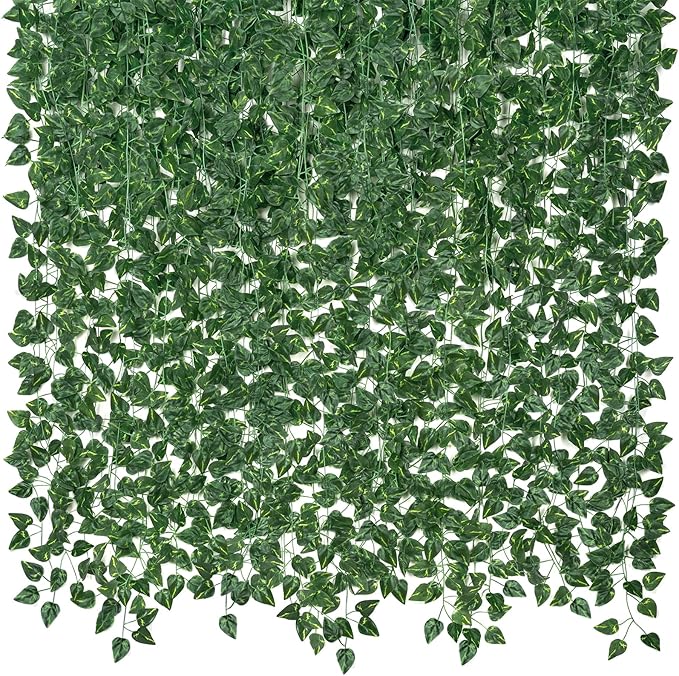 CQURE 36 Pack 252Ft Artificial Ivy Garland, Fake Vines UV Resistant Greenery by CQURE