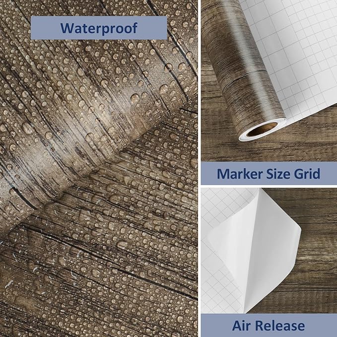 WESTICK 118" x 24" Rustic Wood Contact Paper - Image 8