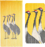 Five Cranes Beaded Bamboo Curtain 35.4" x 78.7" by VIETBUDDECOR