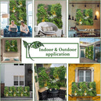 ODTORY Artificial Greenery Grass Wall Panels: 20''x 20'' 16P UV-Anti Faux Ivy - Image 6