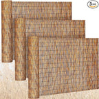 Barydat 3 Pcs 6 x 16.4 ft Reed Fence Roll, 85% Shade Bamboo Privacy Screen by home