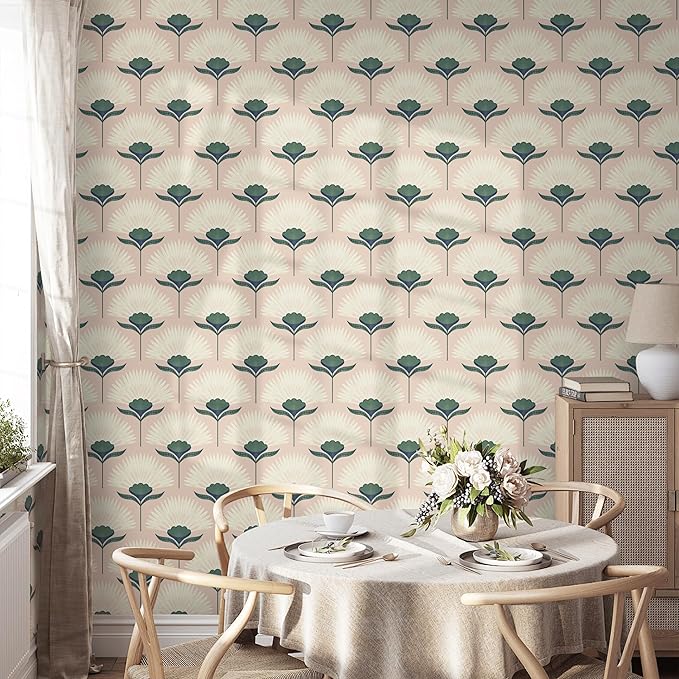 CiCiwind Vintage Wallpaper Peel and Stick Botanical Contact Paper Boho Wall - Image 5