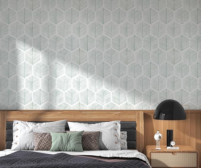 Modern Peel and Stick Wallpaper 17.3''×393'' Geometric Wallpaper Boho Contact - Image 6