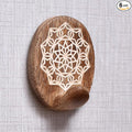 Indian Shelf 6 Lb- 6 Pieces Decorative Wood Adhesive Wall Hooks–Boho Peel and by IndianShelf
