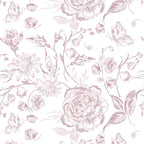 Yasinet Floral Peel and Stick Wallpaper Pink Floral Wallpaper Boho Pink Contact - Image 6