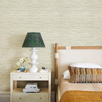 JiffDiff Grasscloth Wallpaper Peel and Stick Cream Grassweave Peel & Stick Wall - Image 5