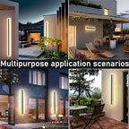 2Pack 71inch Long Outdoor Modern LED Wall Light, 55W Waterproof IP65 Warm White - Image 7