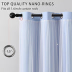 XiDi Blue Curtains for Bedroom, Girls Room Blackout Curtains, Kids Room - Image 2