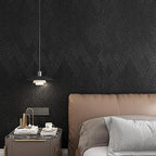 Decotalk Black Textured Geometric Peel and Stick Wallpaper - Image 4