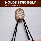 Indian Shelf 6 Lb- 3 Pieces Decorative Wood Adhesive Wall Hooks–Boho Peel and - Image 6