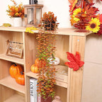Der Rose 1Pcs Fake Fall Plants Hanging Orange Artificial Potted Faux Eucalyptus - Image 4