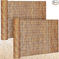 Barydat 2 Pcs 4 x 16.4 ft Reed Fence Roll, 85% Shade Bamboo Privacy Screen by home