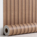 Haimin Wood Grain Slat Wall Panels Peel and Stick Faux Wood Thick Wallpaper by HaiminHomeDecorWallpaper