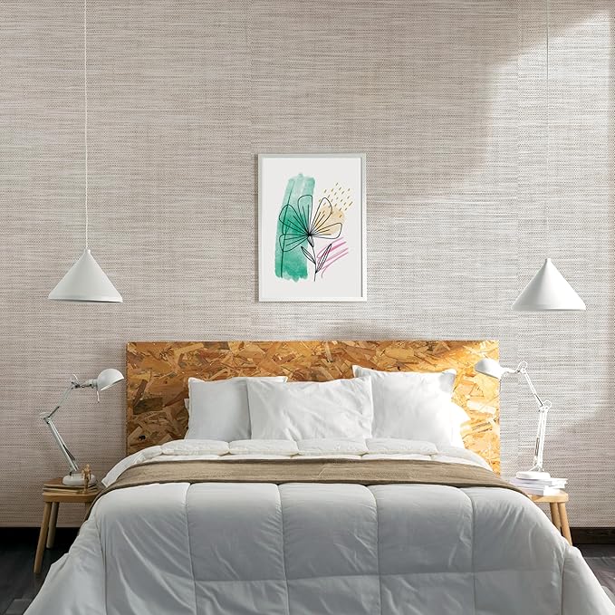 Ansehan Grasscloth Textured Wallcovering W1311 Oxford, Non Prepasted Natural - Image 3