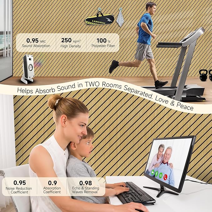 Art Acoustic Panels for Wall, 5 Pack Sound Absorbing Panels, 47.2” x 23.6” - Image 5
