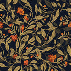 Dark Floral Wallpaper Peel Stick, Vintage Botanical Removable Contact Paper by VOLEAARWALLPAPER