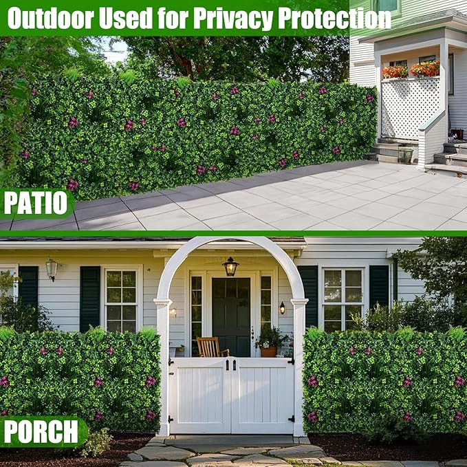 Artificial Grass Wall Panels, UV-Anti Fake Greenery Plant Boxwood Panels - Image 7