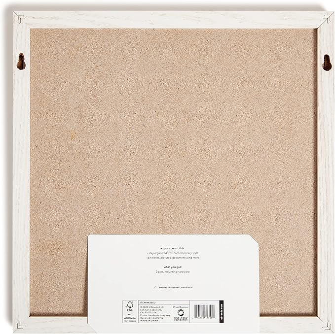 U Brands Rustic Linen Bulletin Board, Industrial Grade Pinning Surface - Image 7
