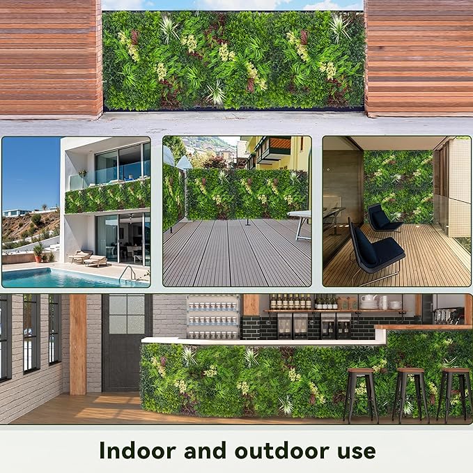 Artificial Ivy Wall Boxwood Roll: 40"x120" UV Resistant Green Leaves Faux - Image 7