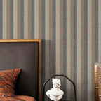 Simon&Siff Textured Fabric Wallpaper Peel and Stick 17.3"x400" Beige/Brown/Grey - Image 2
