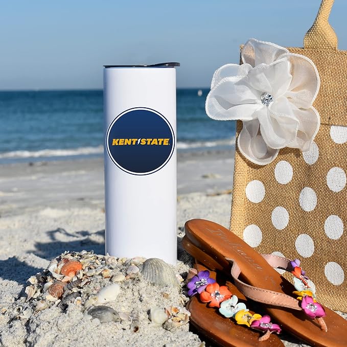 Kent State University Skinny Tumbler, Water Tumbler, Stainless Steel Tumbler, Tumbler Cup, Tumbler with Straw and Lid, Double Wall, Stainless Tumbler (Kent State University #2)