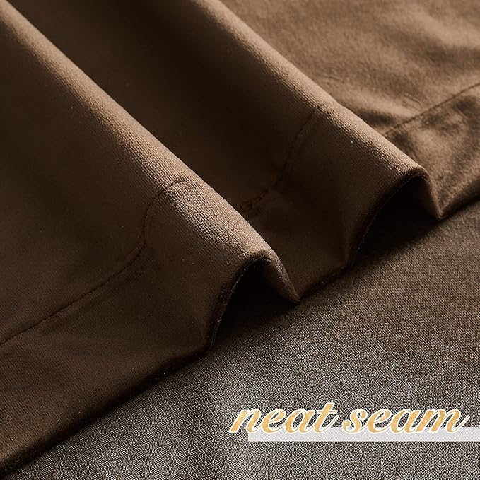 NICETOWN Brown Velvet Curtains, Thermal Insulated Sound Reducing Heavy Matt - Image 5