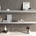 FunStick 15.8"x240" Grasscloth Peel and Stick Wallpaper Textured Taupe Brown - Image 6