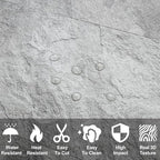 AULIGET 20-Piece Dark Slate Peel and Stick Backsplash Wall Tiles, Laundry Room - Image 2