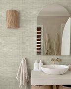Rugreat Textured Grasscloth Wallpaper Peel and Stick 118inL 17.3inW Beige - Image 7
