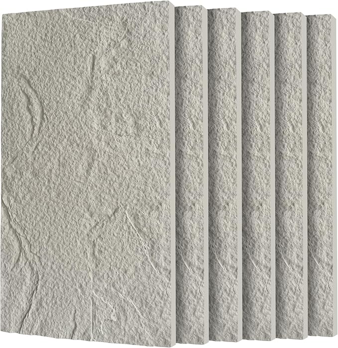 3D Faux Stone Wall Panels, Lightweight & Waterproof Accent Marble Stone Skin by Gahowlen
