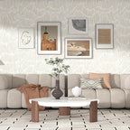 Theper Beige Wallpaper 17.3"×78.8" Modern Striped Peel and Stick Wallpaper Boho - Image 4