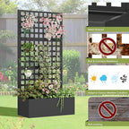Metal Planter Box with Trellis, Planter Box Trellis with Privacy Screen and - Image 5