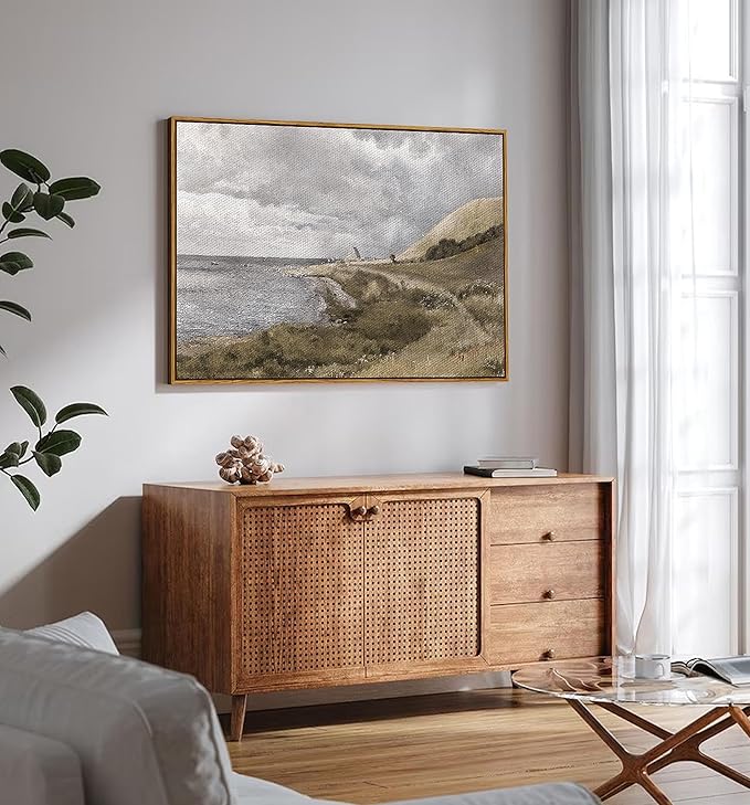 InSimSea Framed Canvas Wall Art, Vintage Decor - Image 4