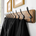 SKOLOO Rustic Large Coat Rack Wall Mount-38.6'' Long Coat Rack - Image 2