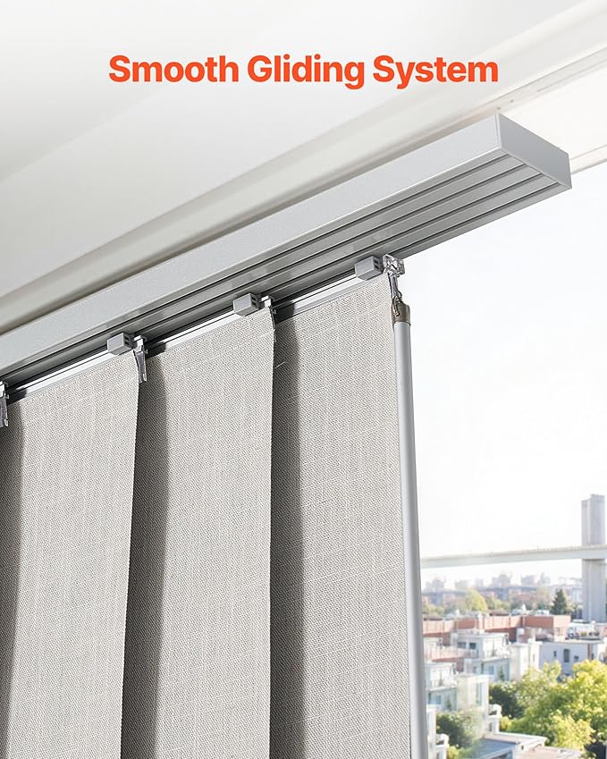 VEVOR Panel Track Blinds, Extendable Track from 45.8 in to 86 in W, Trimmable - Image 5