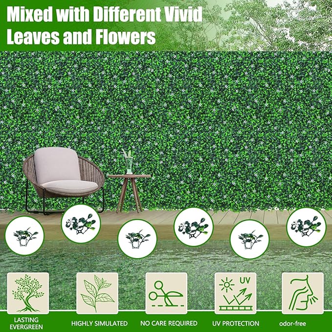 EverNture 40"x120" Grass Wall Panels, Artificial Grass Backdrop, Fake Greenery - Image 3
