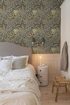 Safiyya Brown Vintage Floral Wallpaper Peel and Stick Contact Paper 17.3" x - Image 7