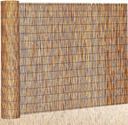 Barydat 1 Pcs 6 x 10 ft Reed Fence Roll, 85% Shade Bamboo Privacy Screen by home