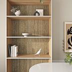 Livelynine 15.8x197 Vintage Gold Peel and Stick Wall Paper Textured Grasscloth - Image 3