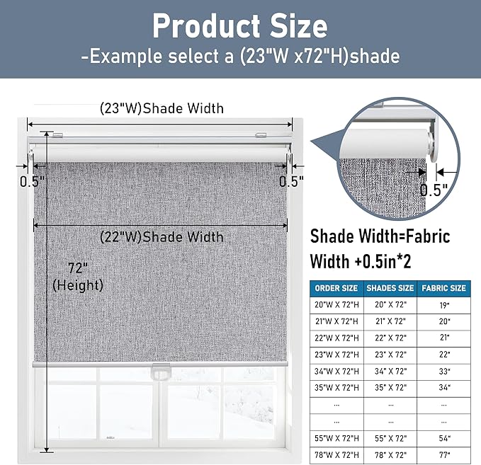 Customize Cordless Roller Shades Blackout Blinds - Image 3