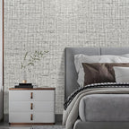 Grey Grasscloth Wallpaper Peel and Stick Contact Paper 15.75"x118.11" Textured - Image 3