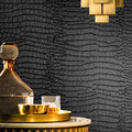 Fititem Black Peel and Stick Wallpaper 787inL 17.3inW Black Contact Paper by Fititem__FitYourHome
