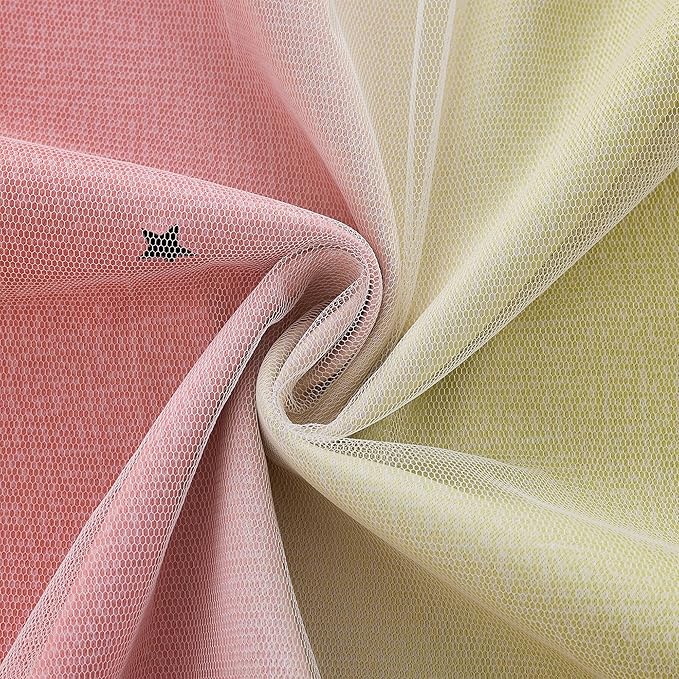 XiDi Curtains for Bedroom Decor, Rainbow Pink PurpleYellow52/54/1 - Image 9
