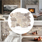 CONCORD WALLCOVERINGS ™ Retro-Art 3D Wall Panels, Wild Stone in Brown Beige Grey by ConcordWallcoverings